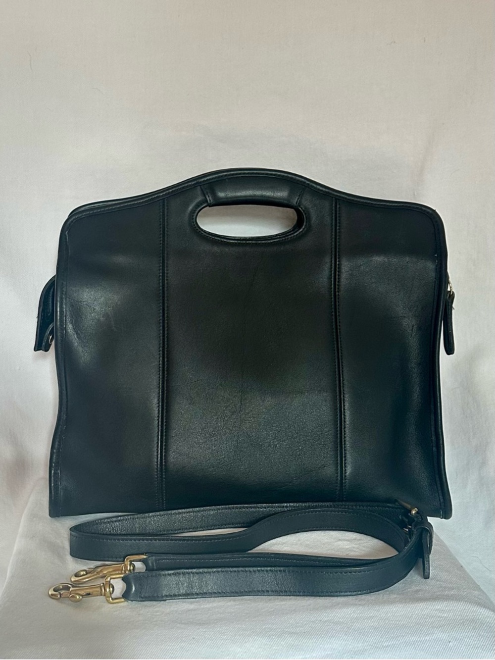 NOS PRISTINE Vintage Coach Zip Top Shopper 9995 • Black • USA 1996 • Complete
